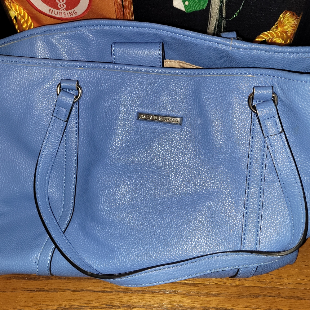 Dana Buchman Blue Leather Handbag
